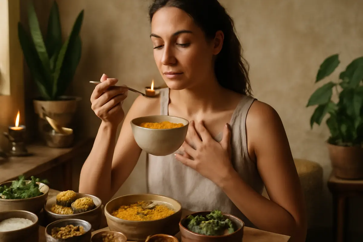 Alimentazione ayurvedica e consapevolezza: il metodo per ascoltare i segnali del corpo ogni giorno