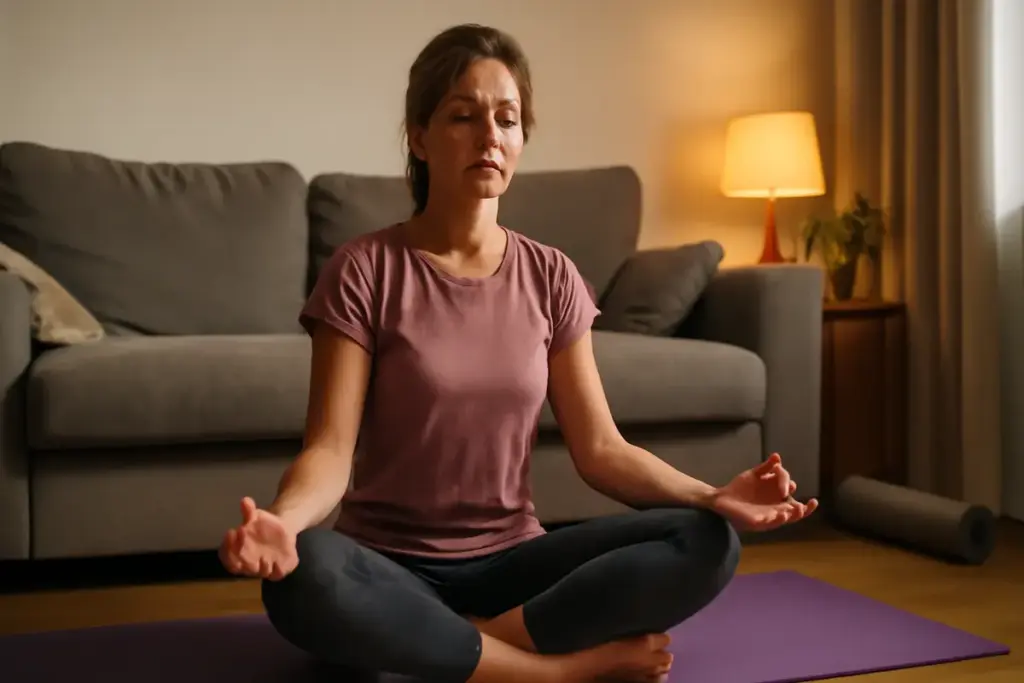 Praticare yoga dopo una giornata stressante? Tecnica semplice che scioglie davvero la tensione