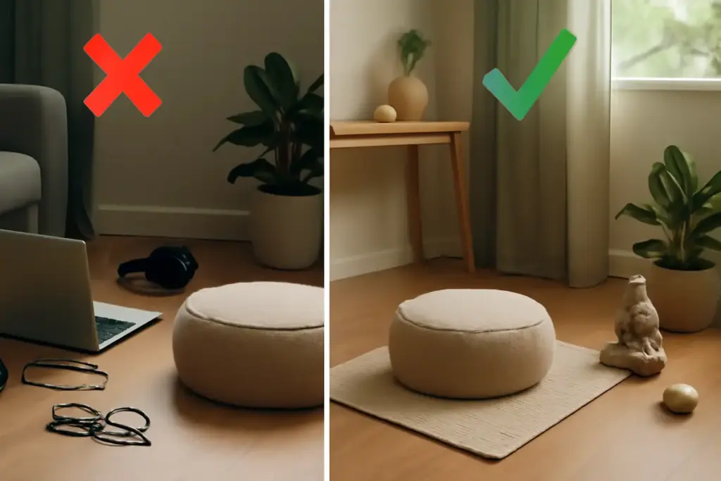 Come creare uno spazio di meditazione in casa? Gli errori più comuni e come evitarli per risultati tangibili