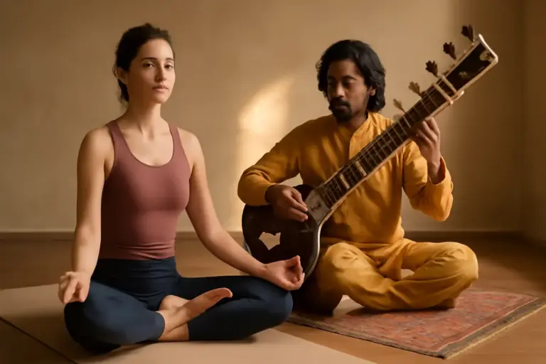Come la musica classica indiana influenza la pratica dello yoga? Effetti su corpo e mente che puoi percepire fin da subito